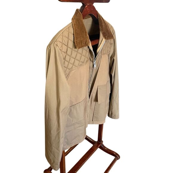 Field & Fireside Vintage Men’s Hunting Jacket Tan Quilted 1960’s Large-RARE - Picture 6 of 11